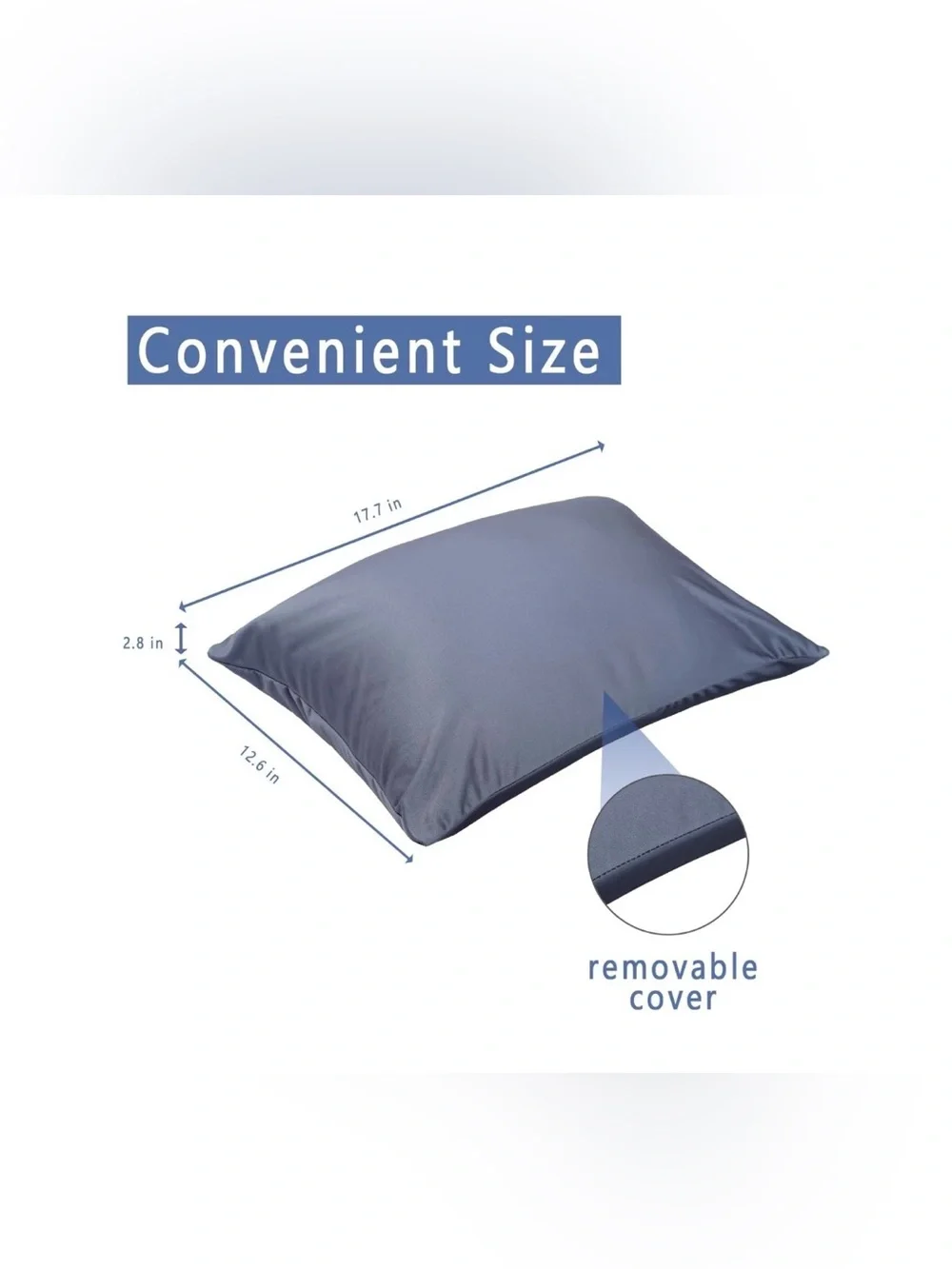 MICROBEAD THROW PILLOW Head Neck & Lumbar Support Removable & Washable Cover